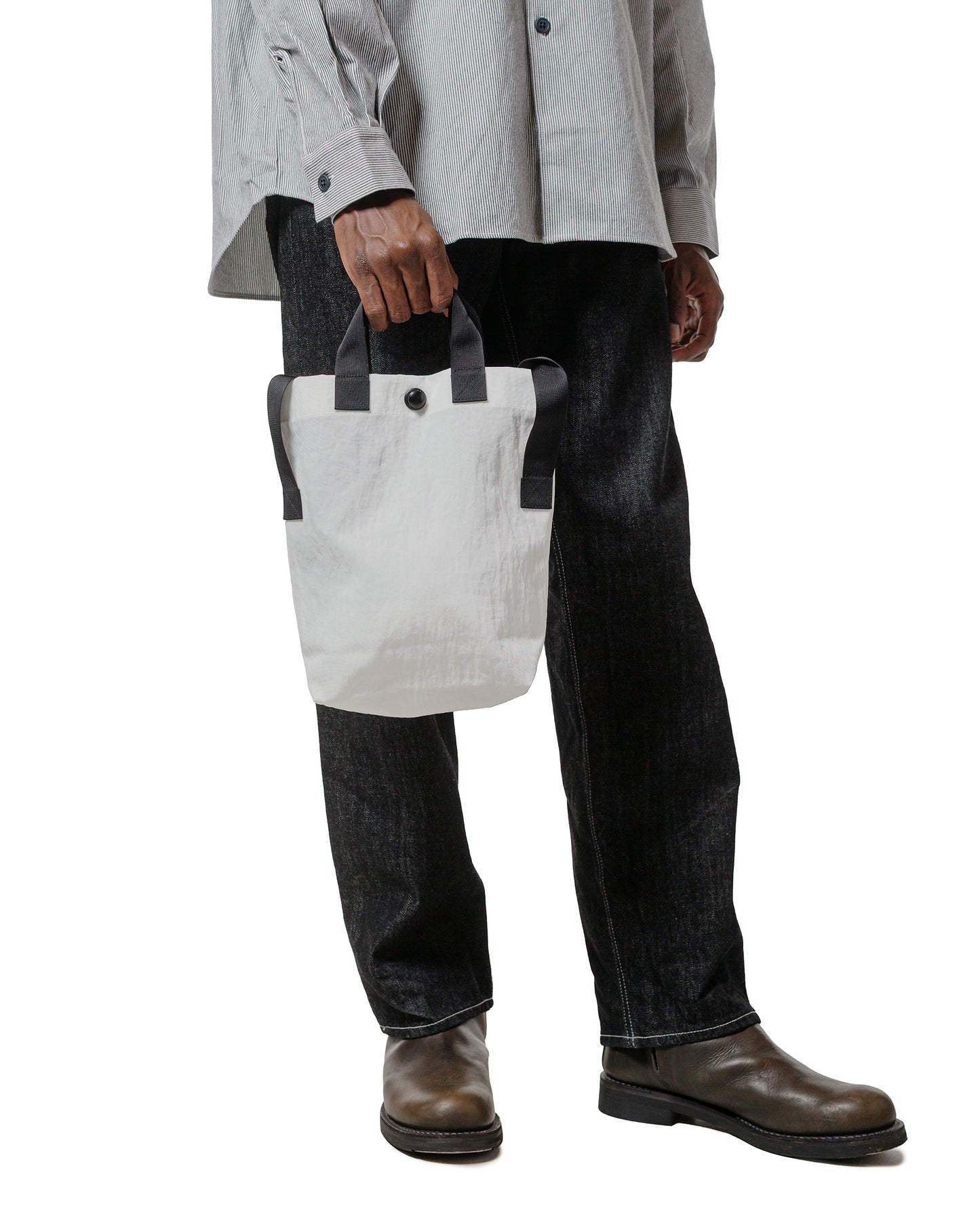 MAN-TLE R19 Bag-4 Mini Tote White Nylon