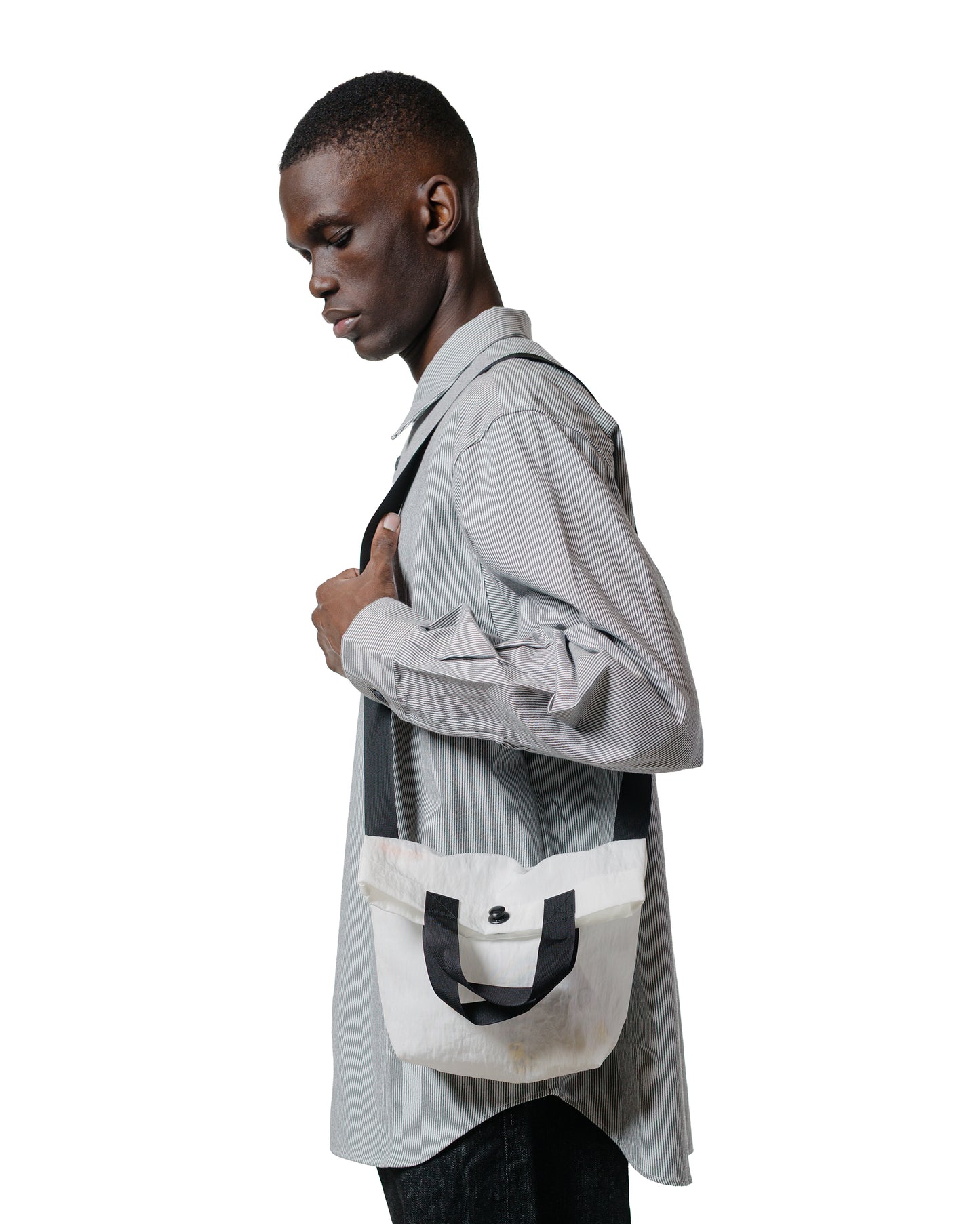 MAN-TLE R19 Bag-4 Mini Tote White Nylon