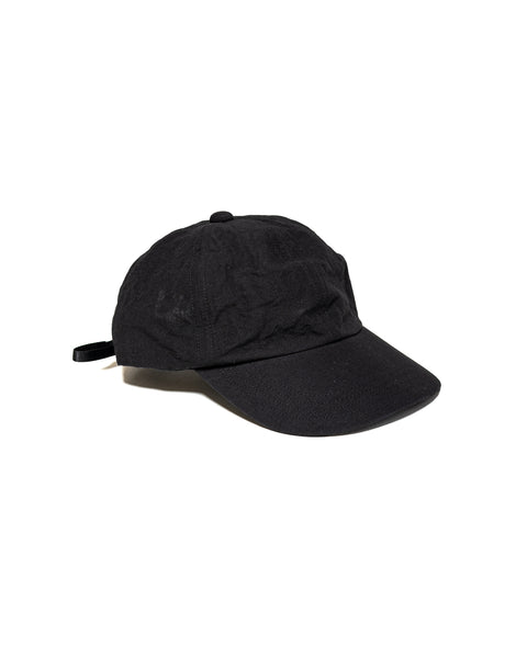 MAN-TLE SHALLOW CAP R0C1 キャップ 黒 マントル MAN-TLE R20C1 'Shallow Cap' Black Linen
