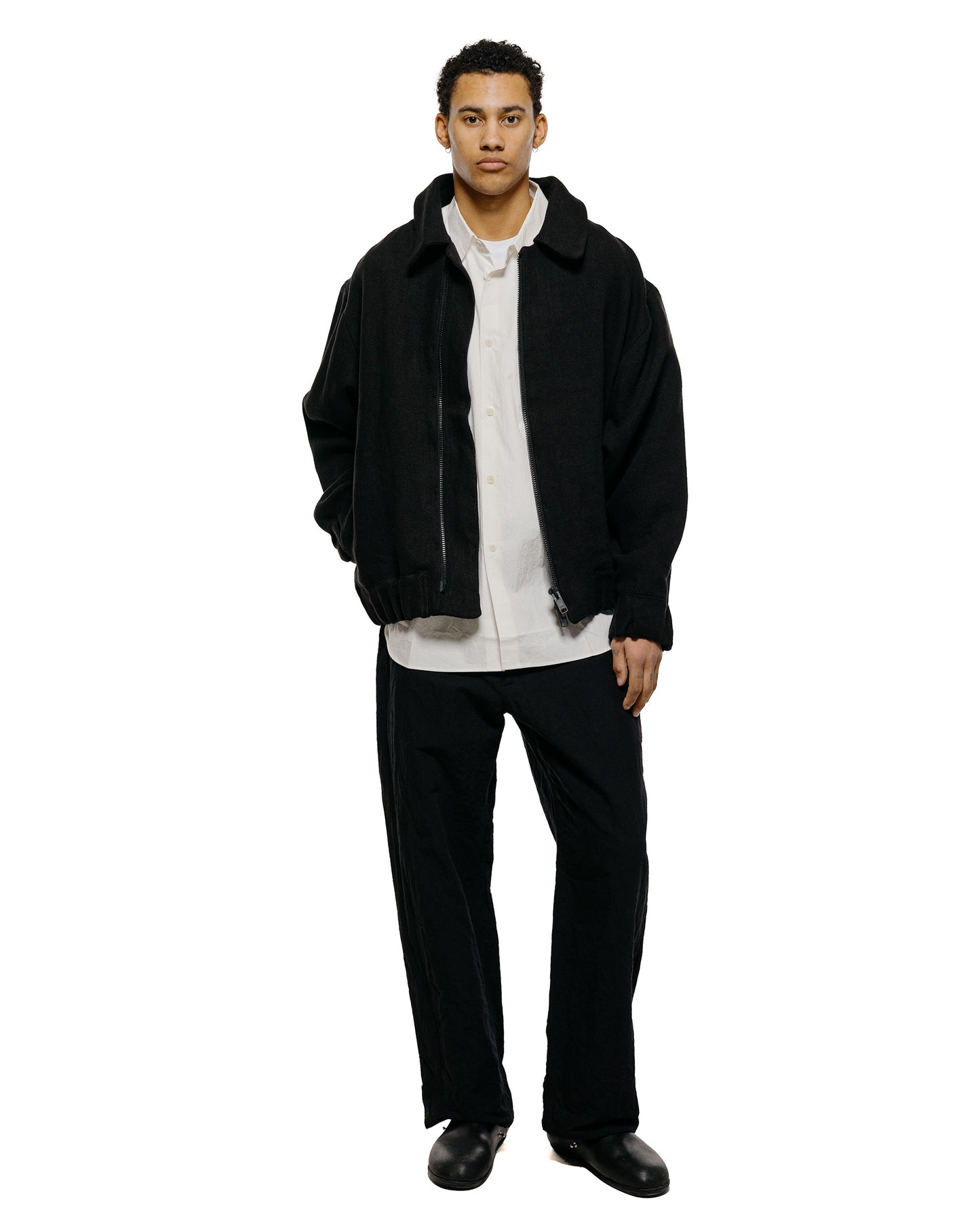 lost & found MAN-TLE MAN-TLE R20S3 'Zip Gum Shirt' Black 20hr Canvas