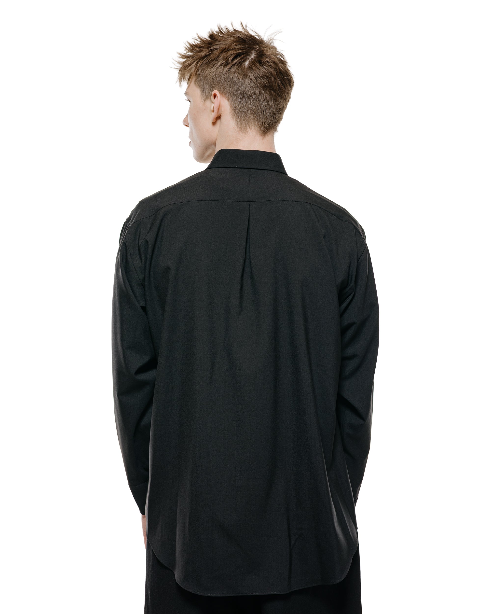 MARKAWARE Comfort Fit Shirt Organic Wool 2/80 Tropical Black