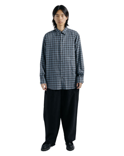 MARKAWARE Comfort Fit Shirt Organic Wool Viyella Check Blue Check