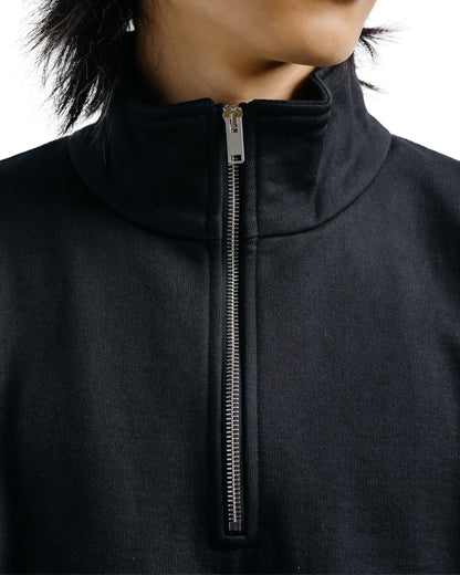 MARKAWARE Comfort Half Zip Organic Cotton Heavy Fleece Black