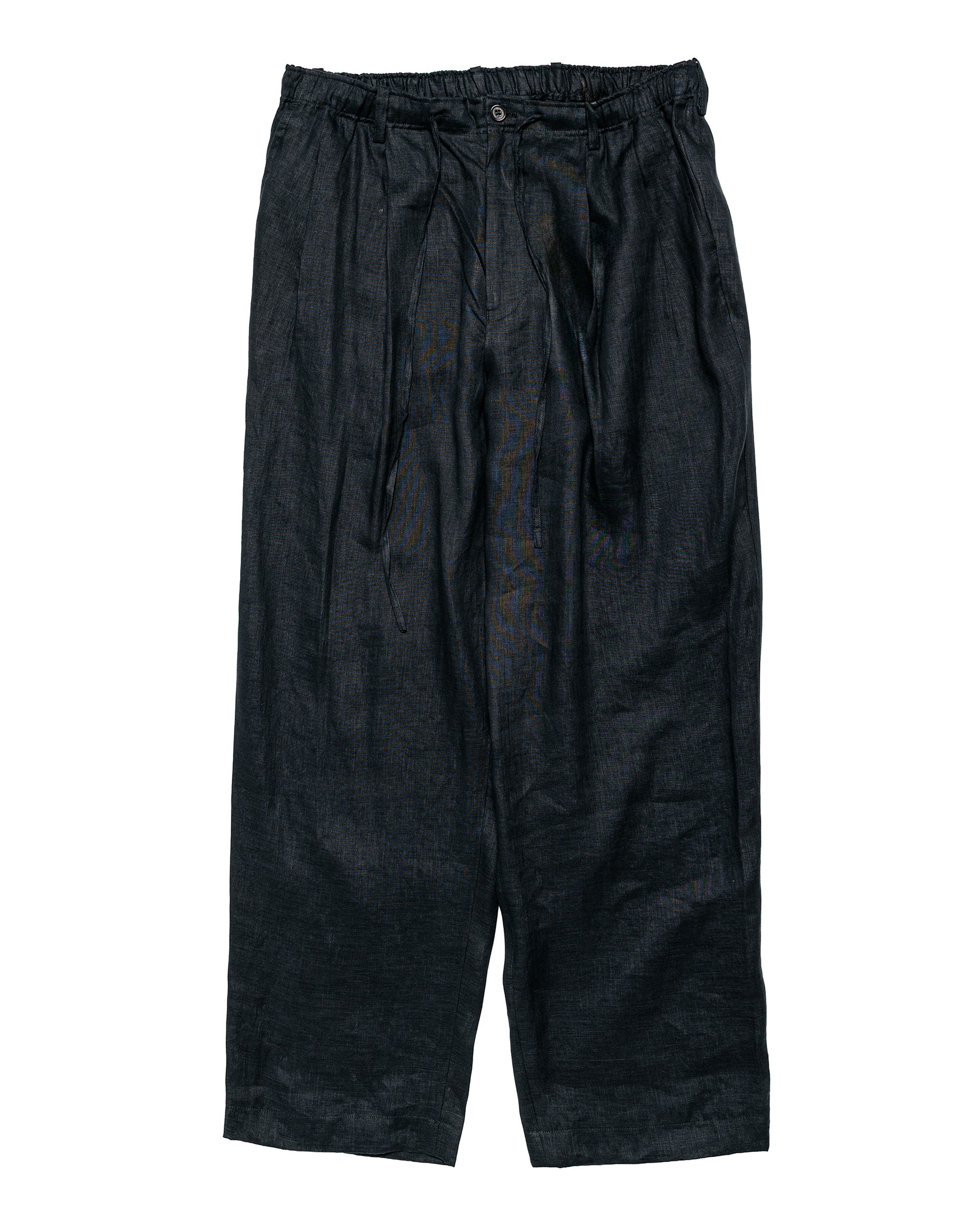MARKAWARE Triple Pleated Easy Trousers Organic Cotton Voile Yarn Twill