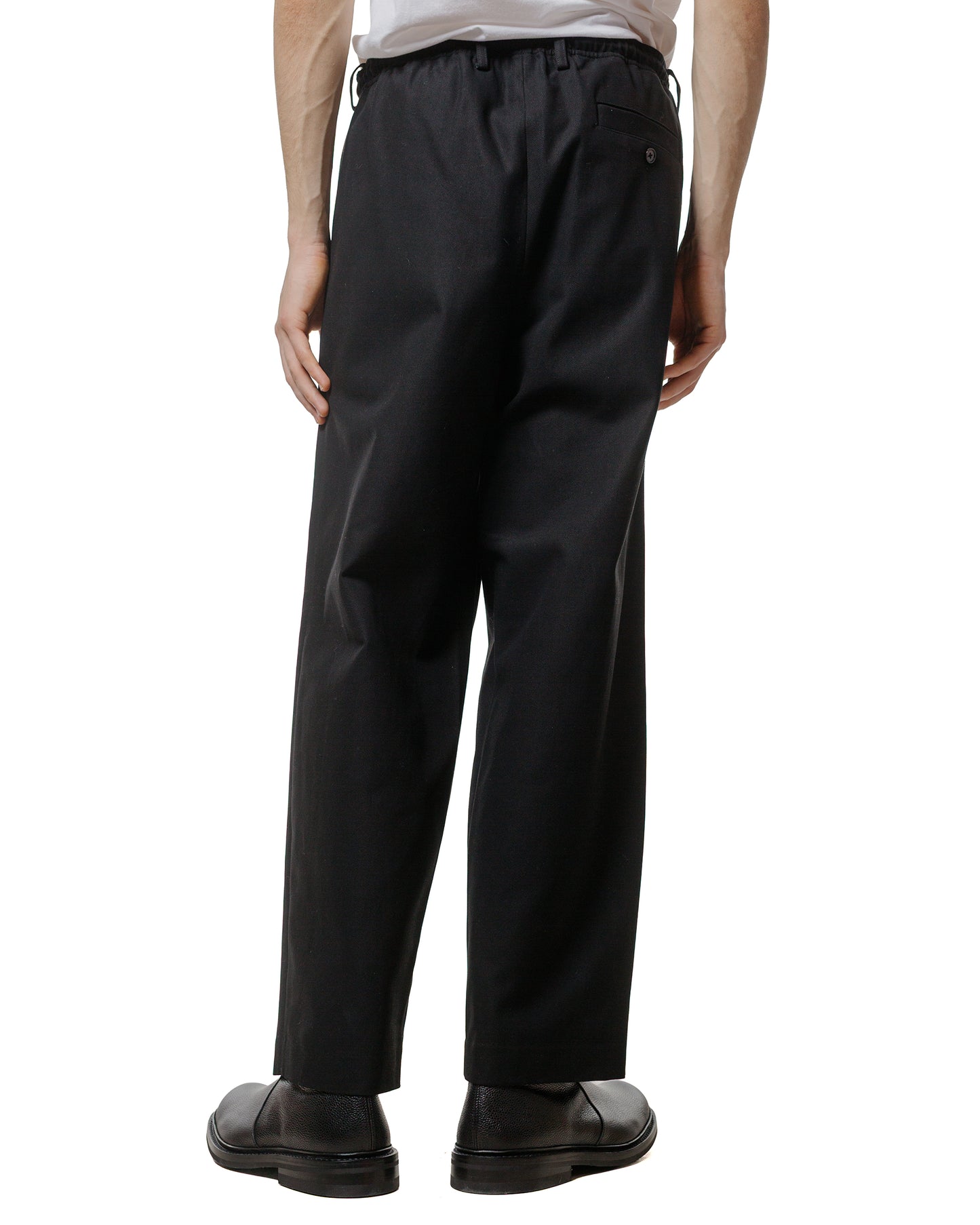 MARKAWARE Double Pleated Easy Trousers Organic Cotton Survival Cloth Black