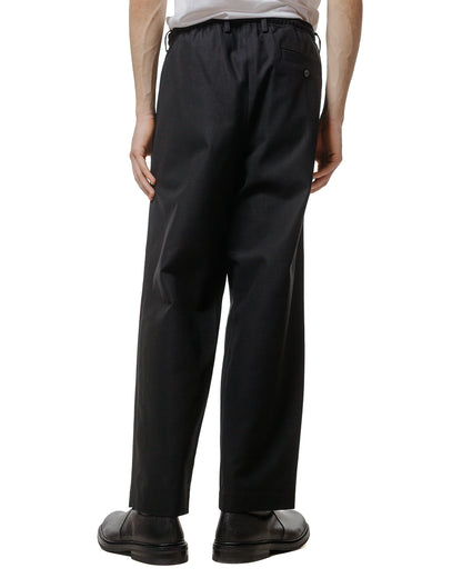 MARKAWARE Double Pleated Easy Trousers Organic Cotton Survival Cloth Black