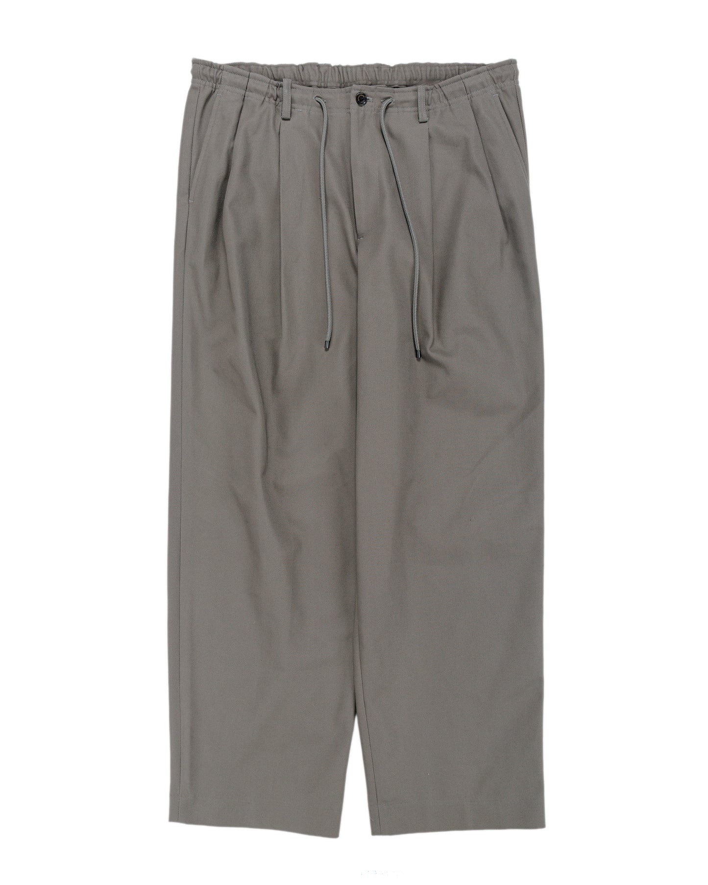 MARKAWARE Double Pleated Easy Trousers Organic Cotton Survival Cloth Gray