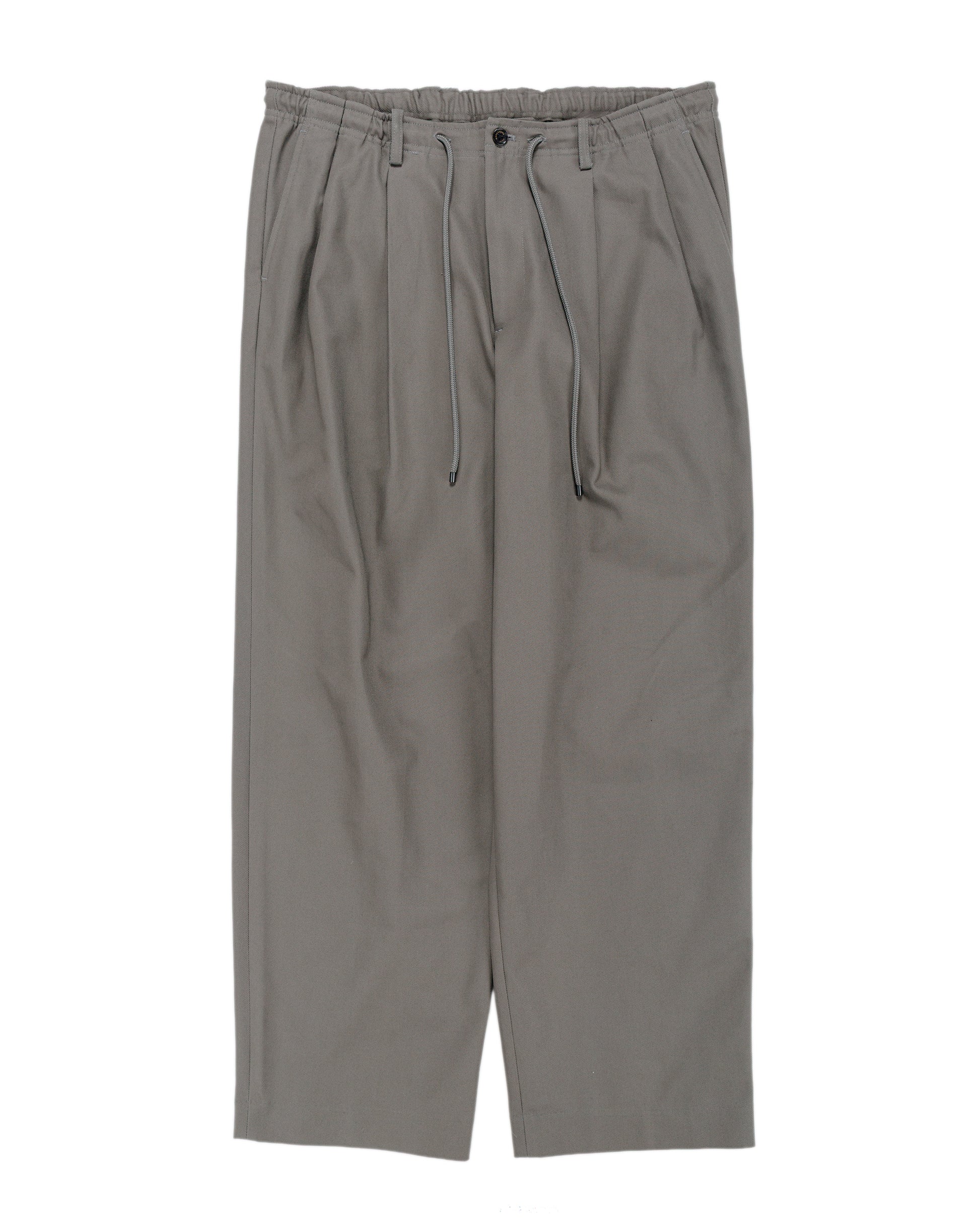 MARKAWARE Double Pleated Easy Trousers Organic Cotton Survival Cloth Gray