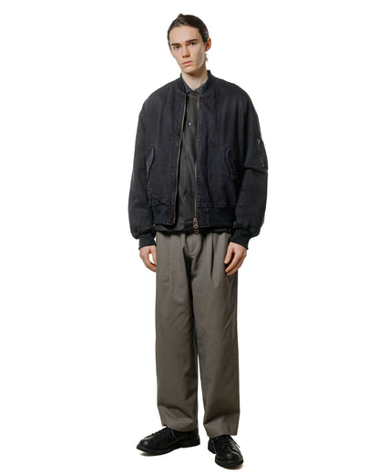 MARKAWARE Double Pleated Easy Trousers Organic Cotton Survival Cloth Gray