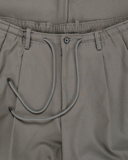 MARKAWARE Double Pleated Easy Trousers Organic Cotton Survival Cloth Gray