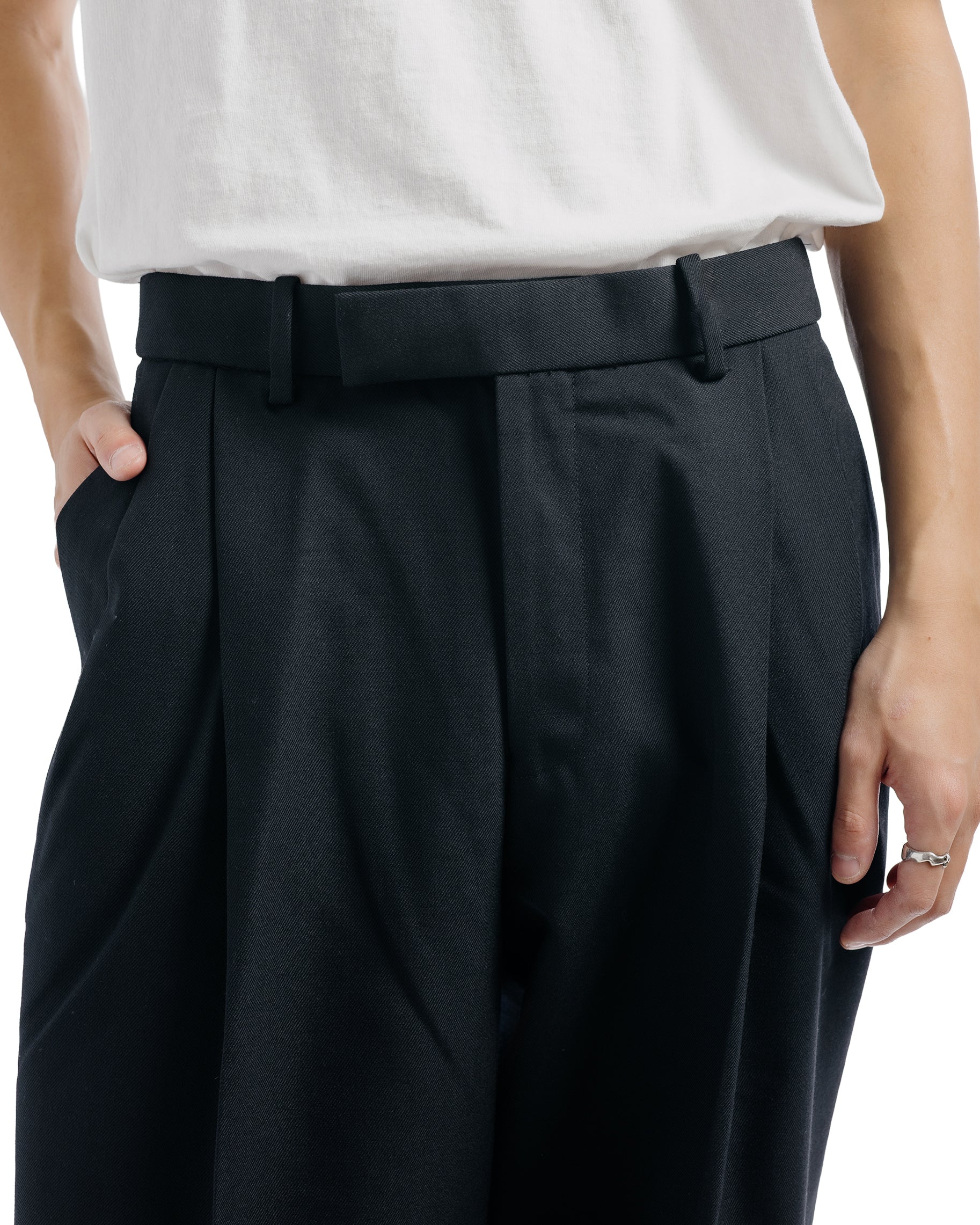 スーツ markaware DOUBLE PLEATED SURVIVALCLOTH MARKAWARE Double Pleated Semi Easy Trousers Organic Wool Survival Clot