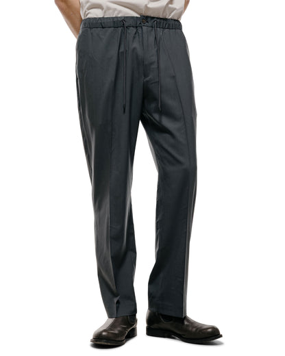 MARKAWARE Flat Tapered Easy Trousers Organic Wool 2/80 Tropical Charcoal