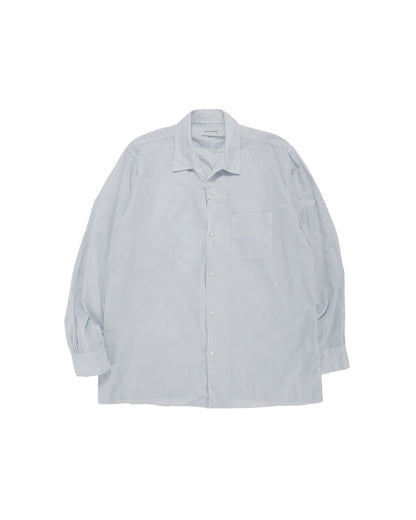 MARKAWARE Italian Open Collar Shirt Organic Cotton 90/1 Lawn Ice
