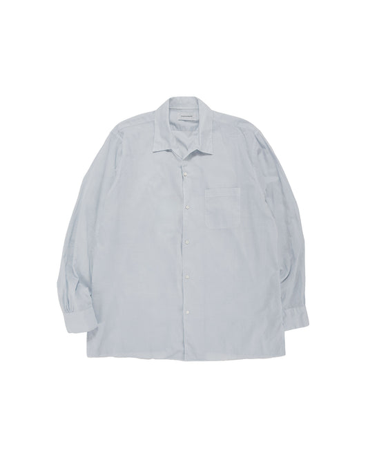 MARKAWARE Italian Open Collar Shirt Organic Cotton 90/1 Lawn Ice