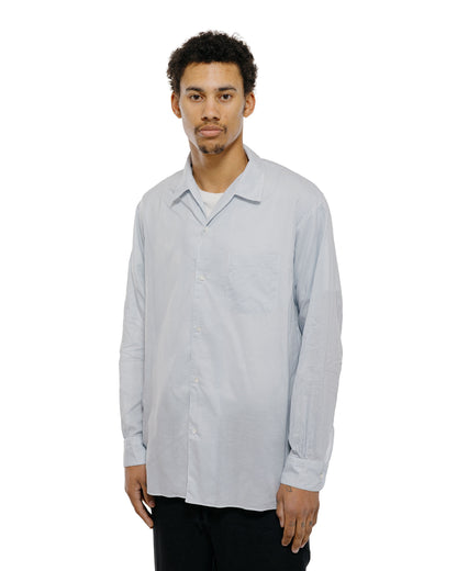 MARKAWARE Italian Open Collar Shirt Organic Cotton 90/1 Lawn Ice