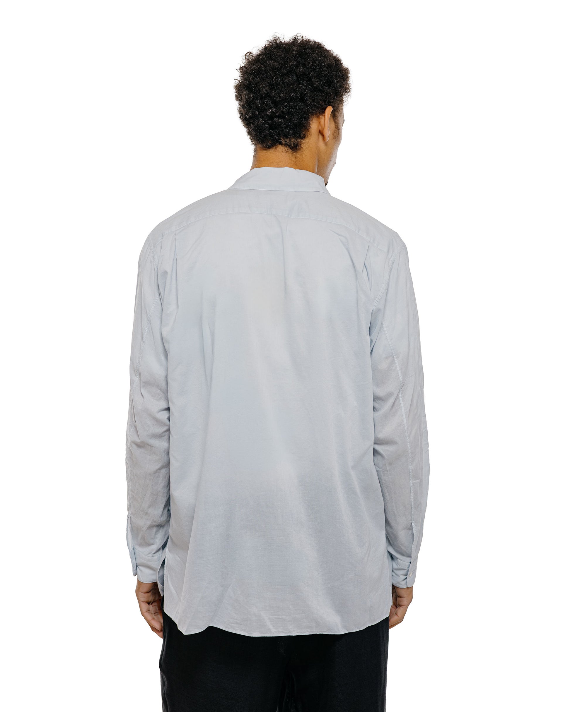 MARKAWARE Italian Open Collar Shirt Organic Cotton 90/1 Lawn Ice