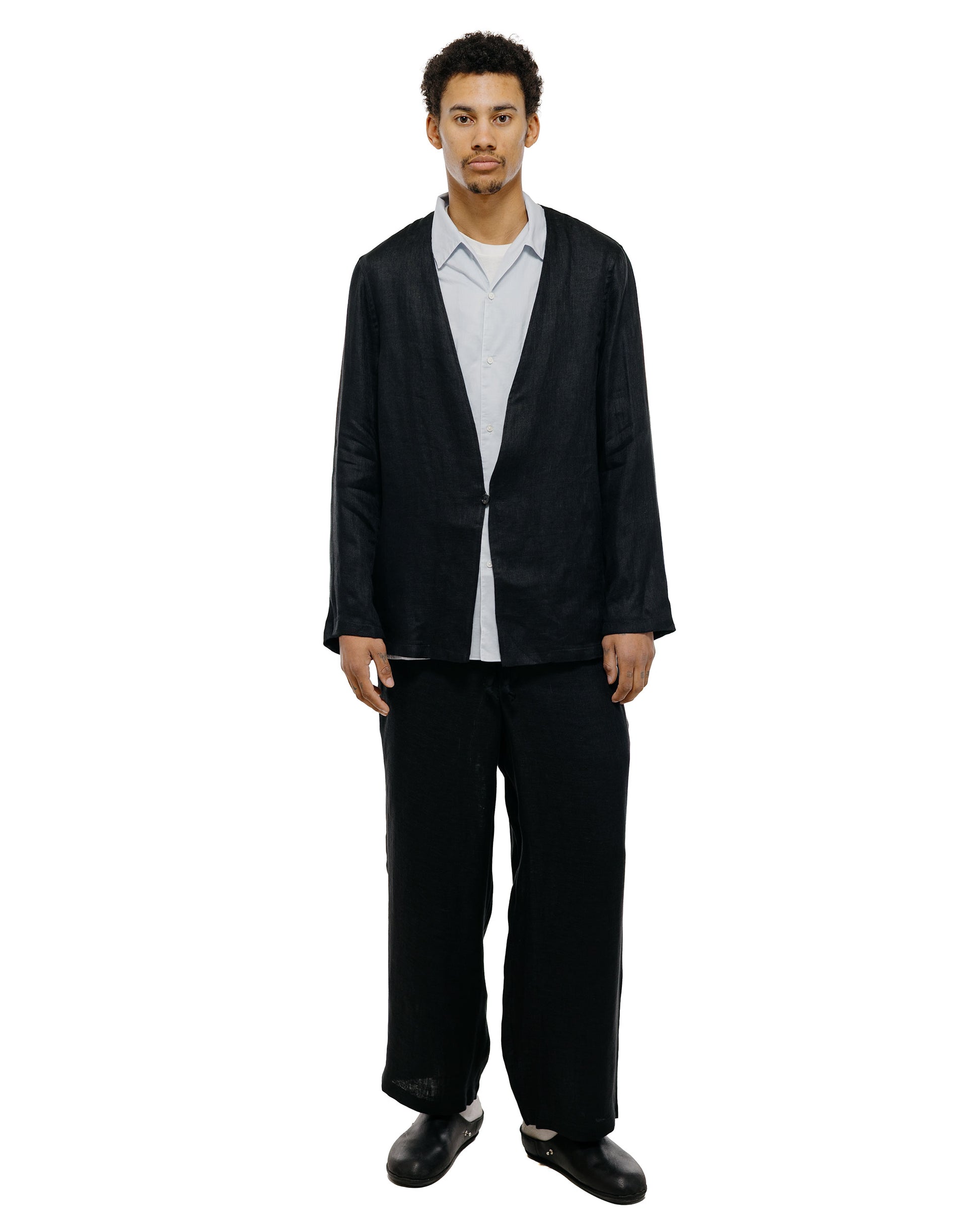 MARKAWARE Italian Open Collar Shirt Organic Cotton 90/1 Lawn Ice