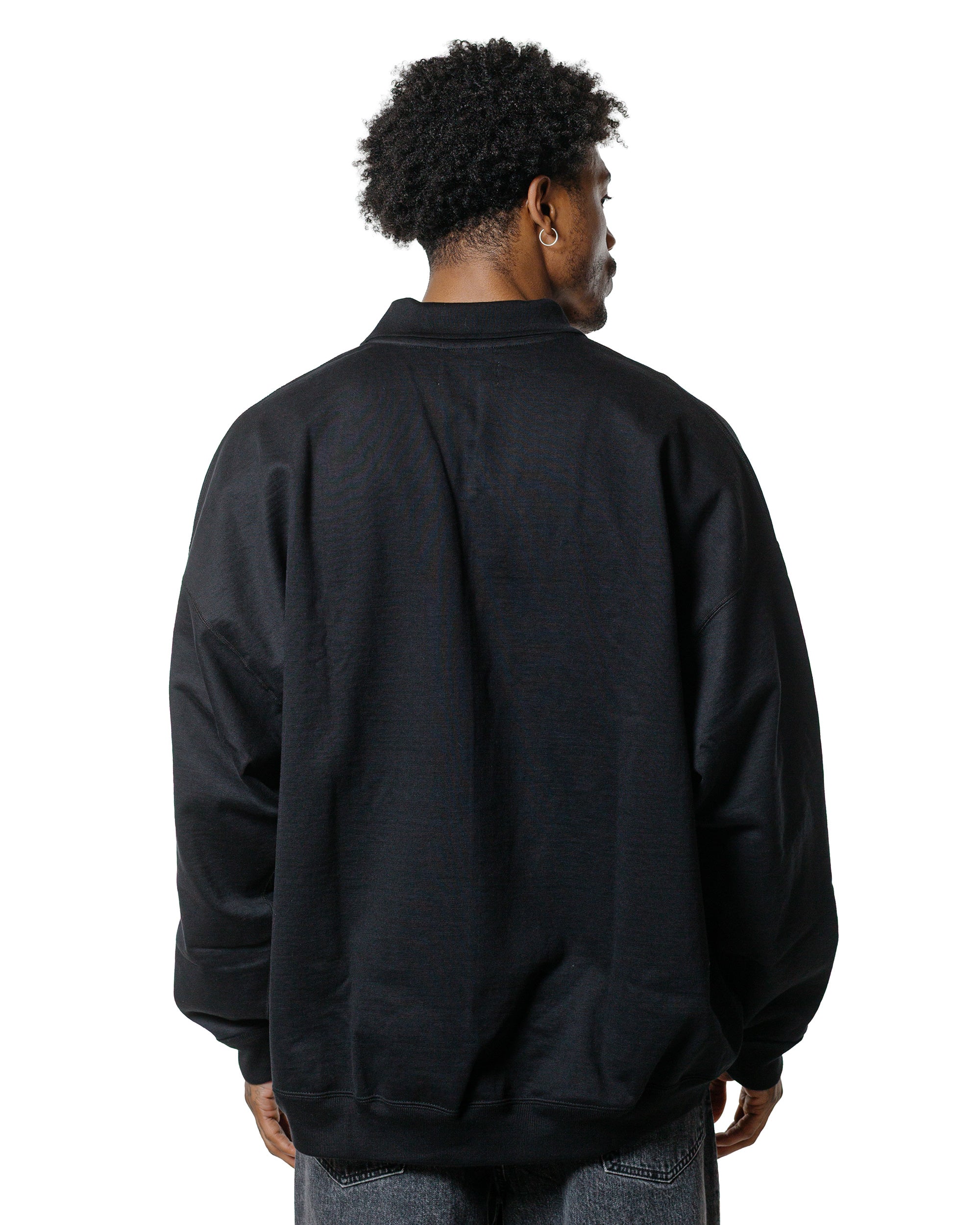 MARKAWARE Organic Cotton Heavy Fleece Skipper Huge Sweat Black