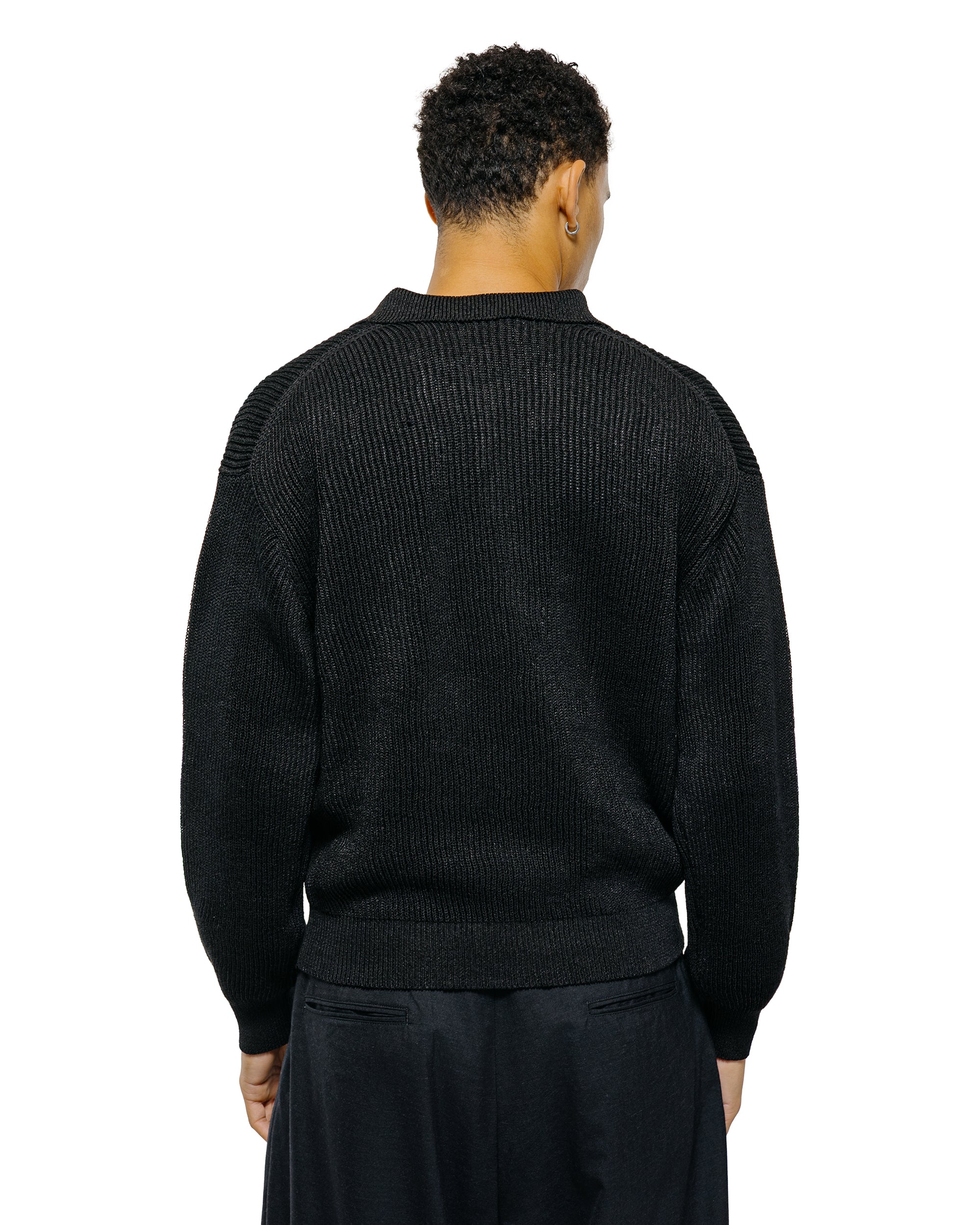 MARKAWARE オーガニックコットン 和紙シルク糸 スキッパーリブ