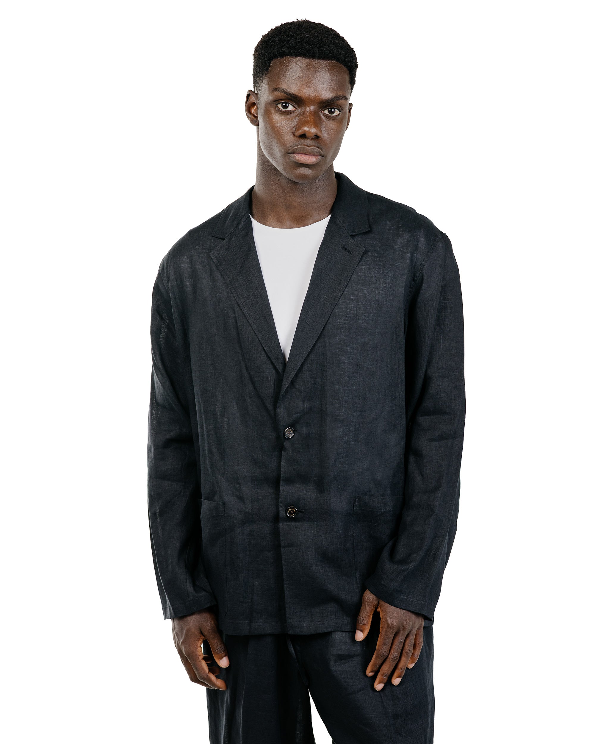 MARKAWARE Shirt Jacket Hemp Shirting Black