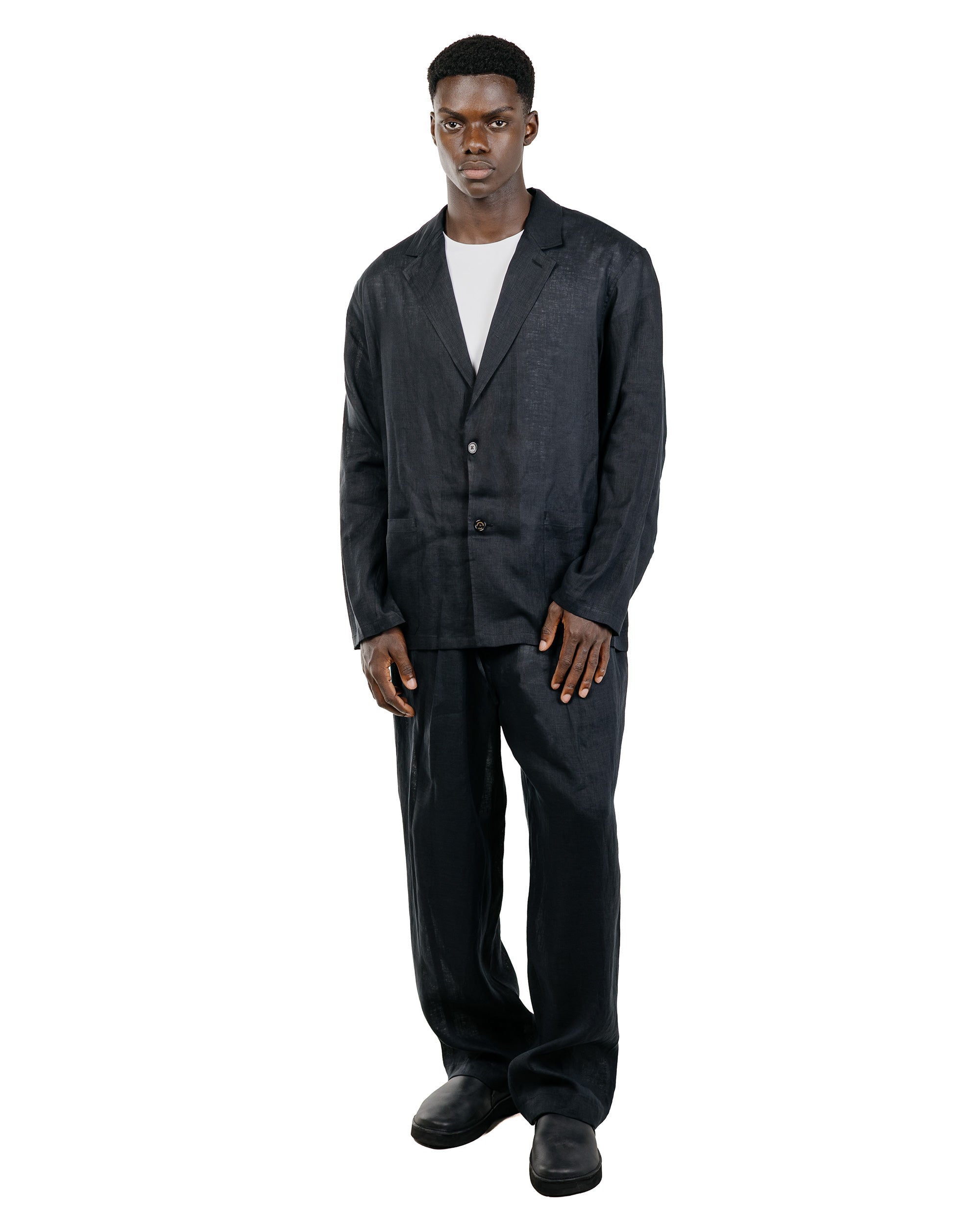 MARKAWARE Shirt Jacket Hemp Shirting Black
