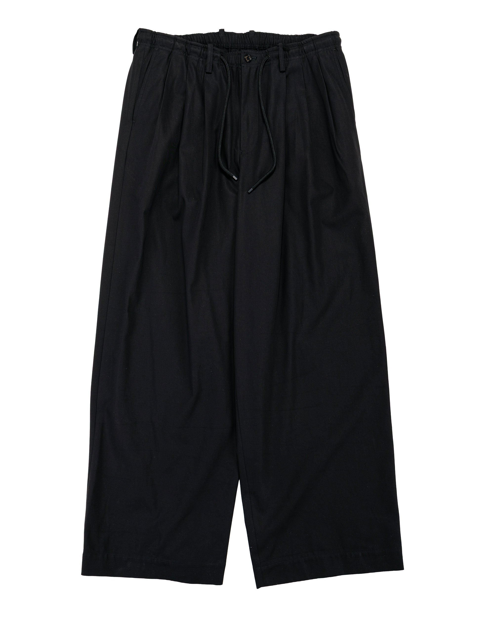MARKAWARE Triple Pleated Easy Trousers Organic Cotton Voile Yarn Twill