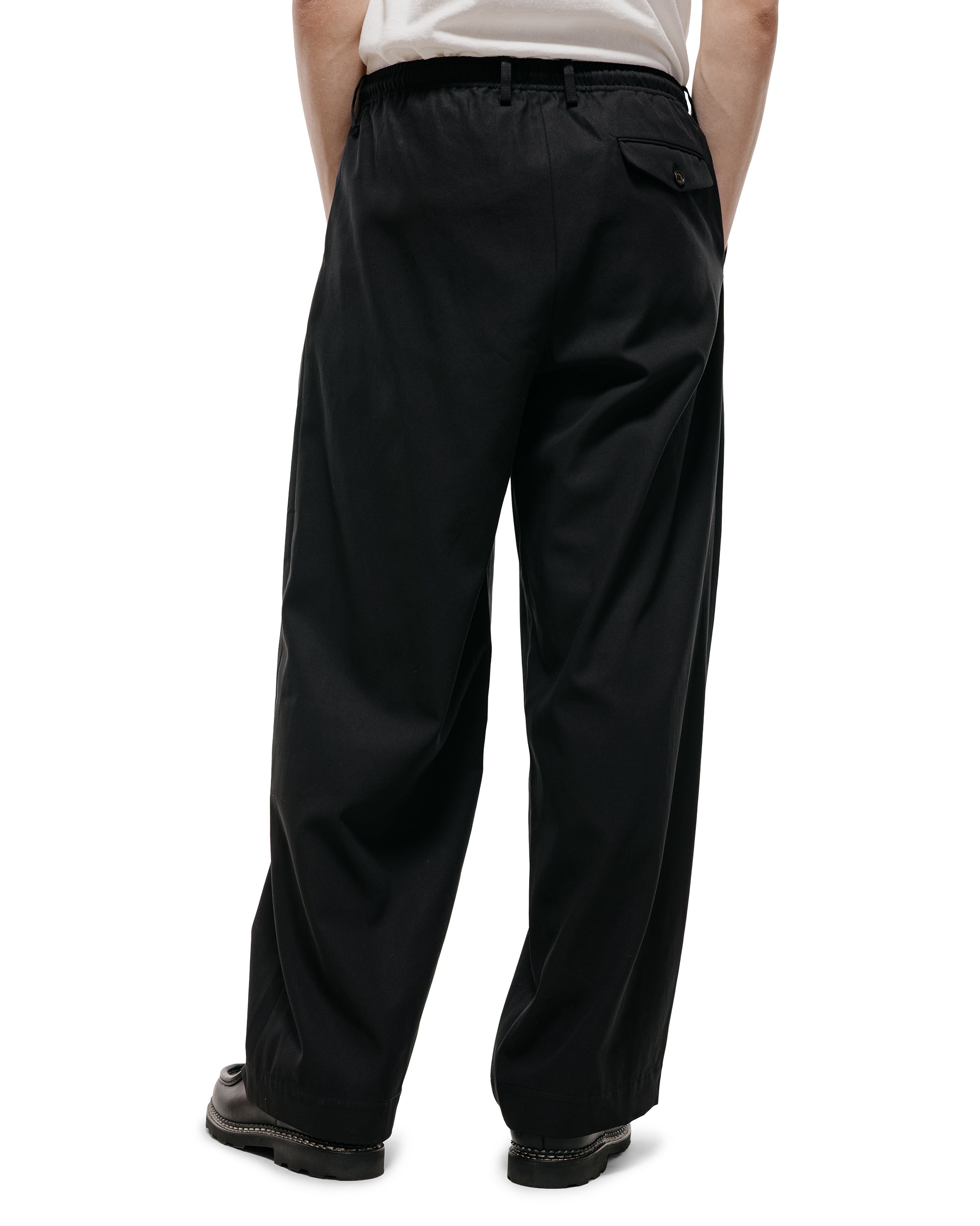 MARKAWARE Triple Pleated Easy Trousers Organic Cotton Voile Yarn Twill