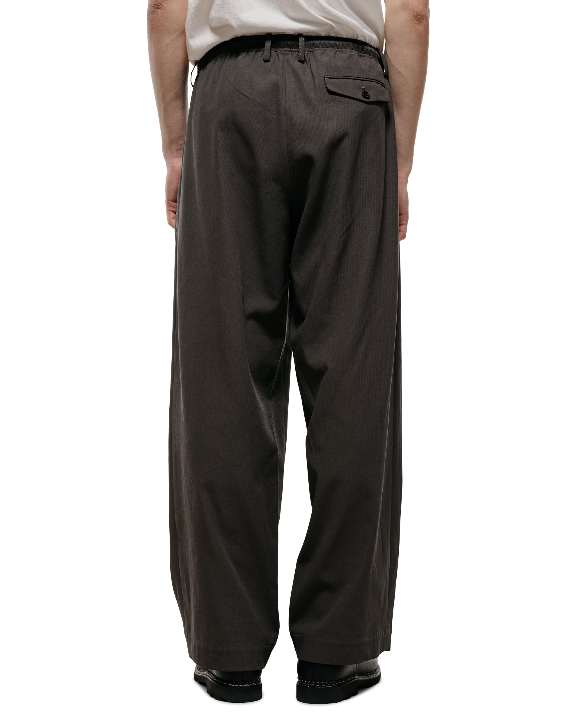 MARKAWARE Triple Pleated Easy Trousers Organic Cotton Voile Yarn Twill