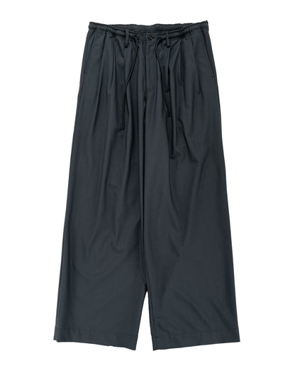 MARKAWARE Triple Pleated Easy Trousers Organic Wool 2/80 Tropical Charcoal