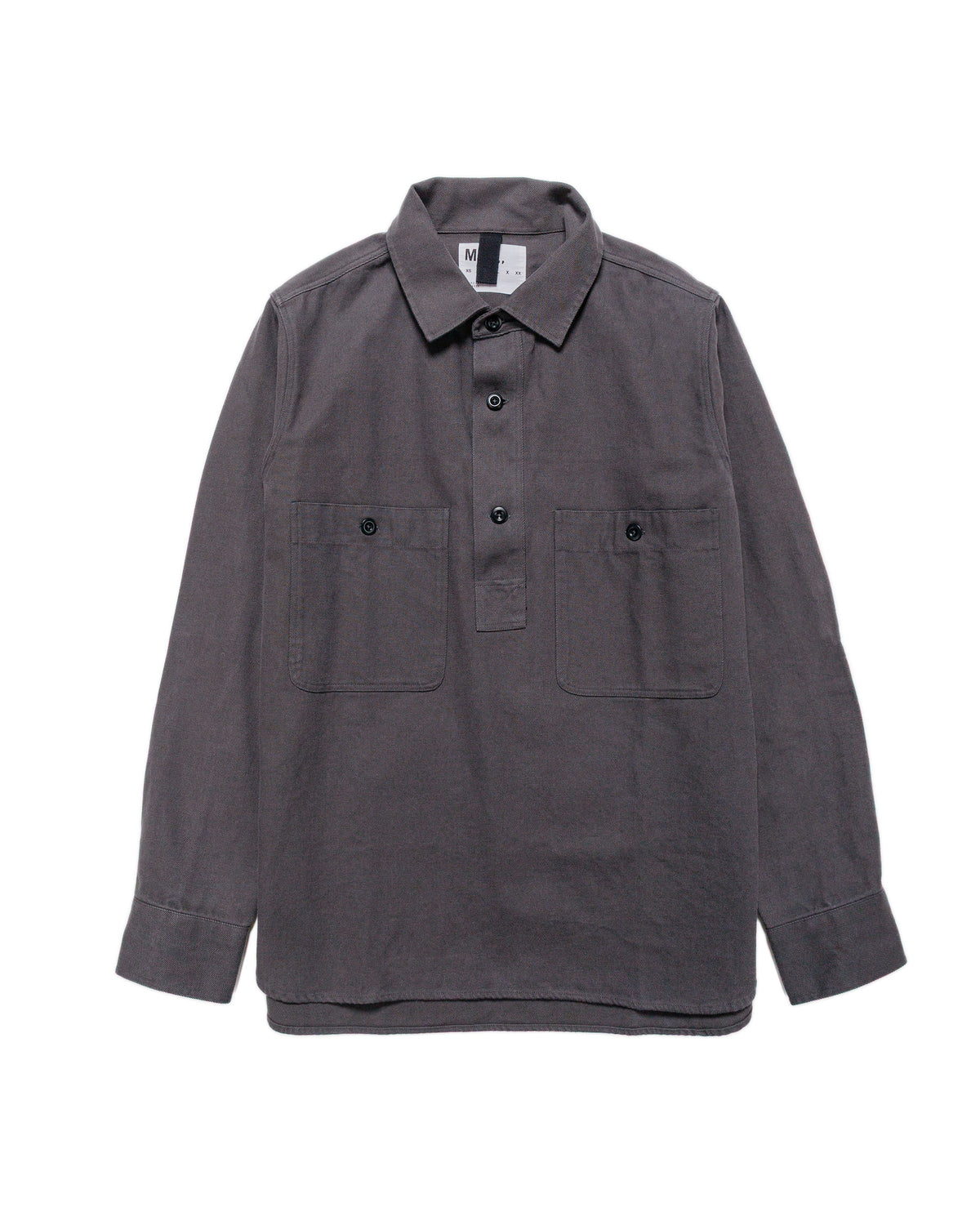 女性】MHL. WORN LINEN COTTON DRILL プルオーバーシャツ