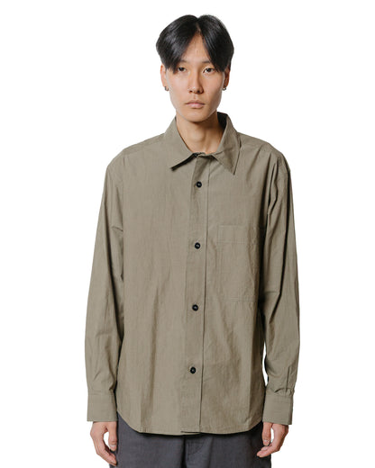 MHL Basic Shirt Brushed Cotton Chambray Khaki Green