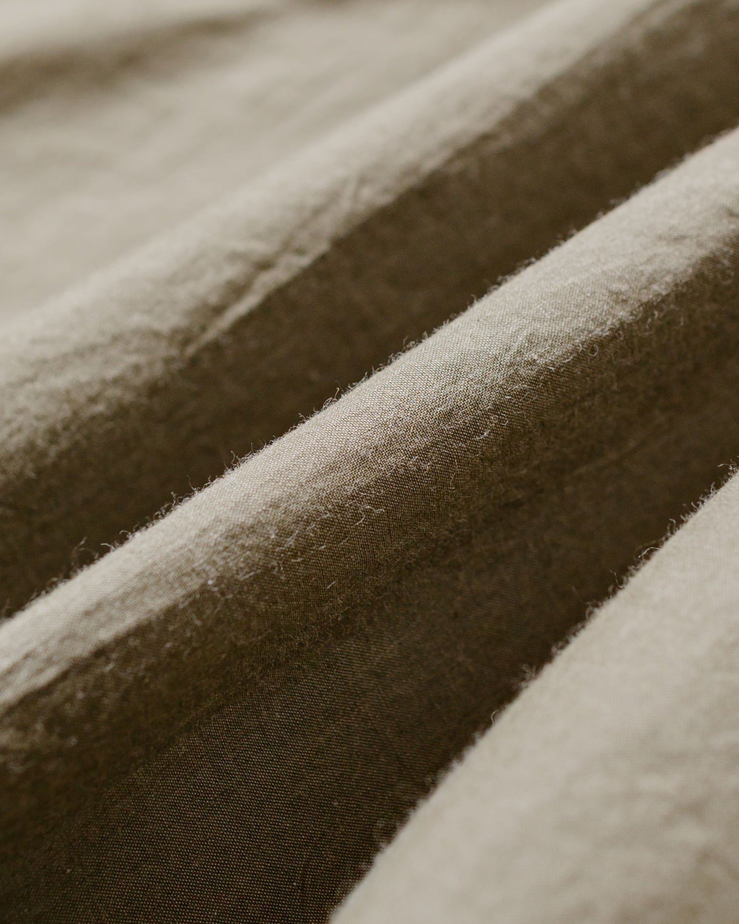 MHL Basic Shirt Brushed Cotton Chambray Khaki Green