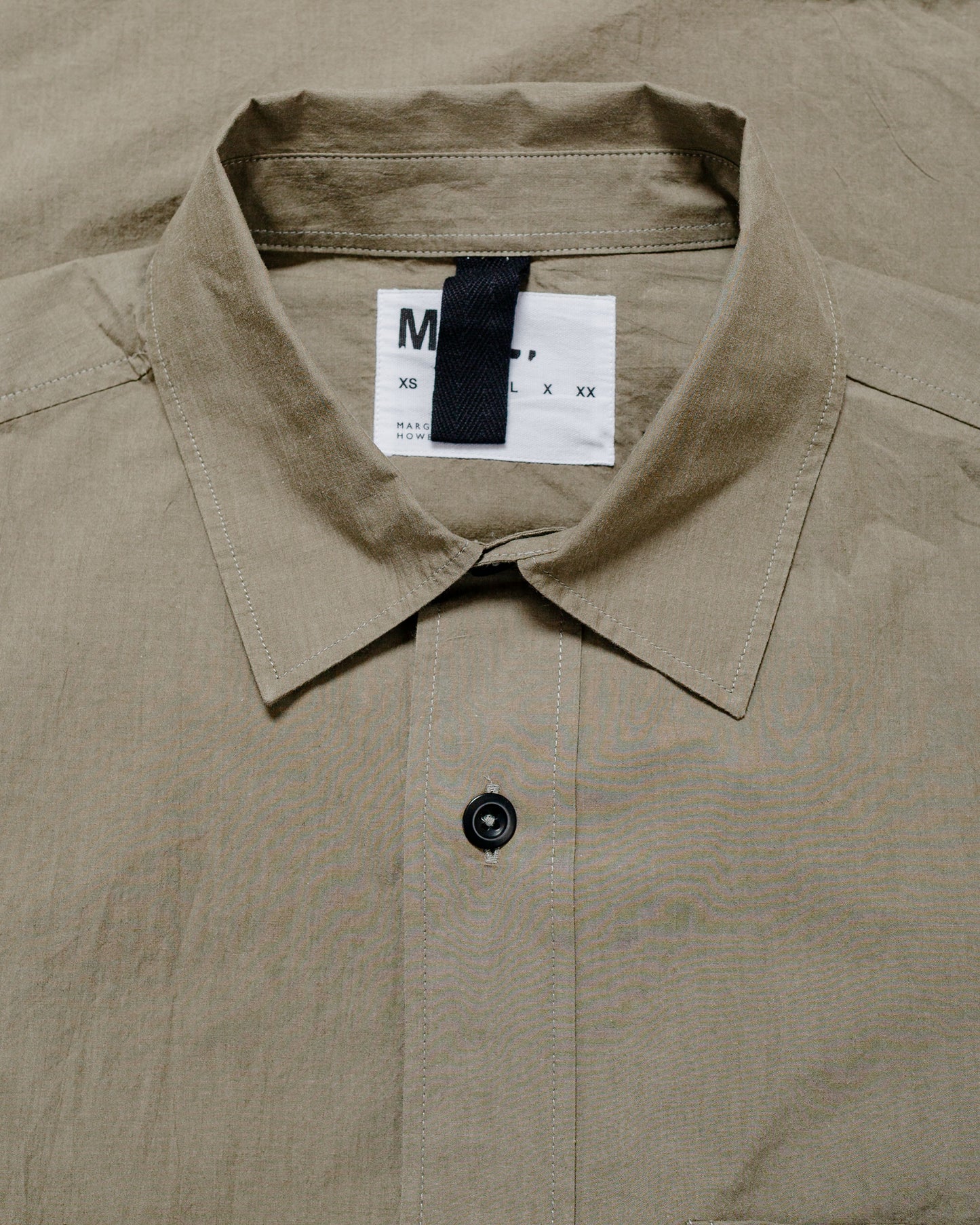 MHL Basic Shirt Brushed Cotton Chambray Khaki Green