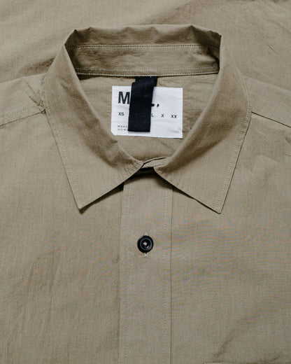 MHL Basic Shirt Brushed Cotton Chambray Khaki Green