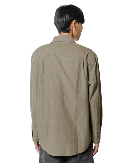 MHL Basic Shirt Brushed Cotton Chambray Khaki Green