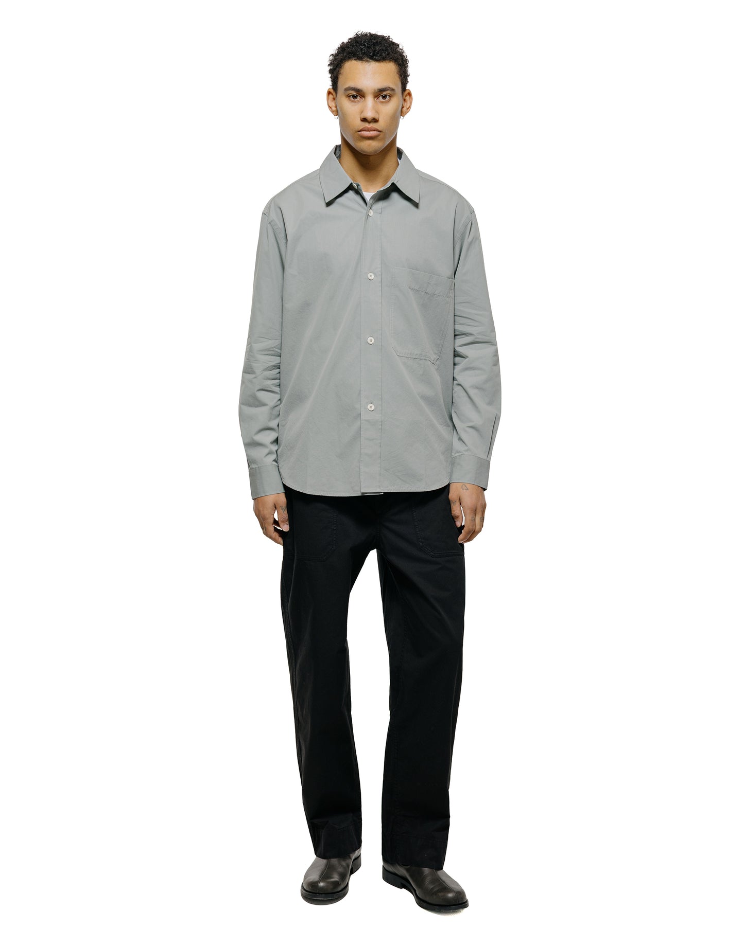 MHL Basic Shirt Compact Cotton Poplin Fog