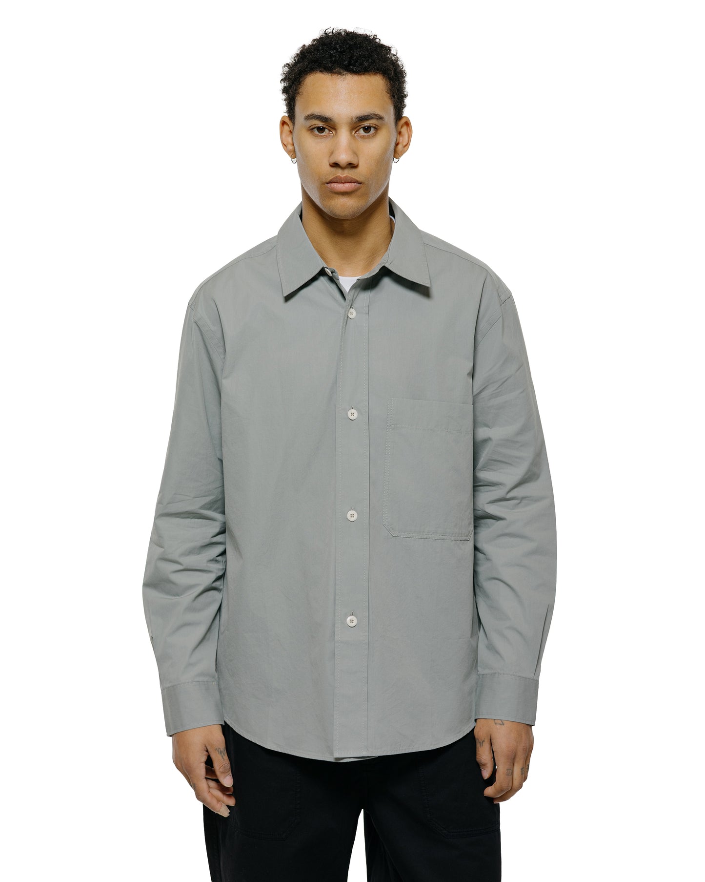 MHL Basic Shirt Compact Cotton Poplin Fog