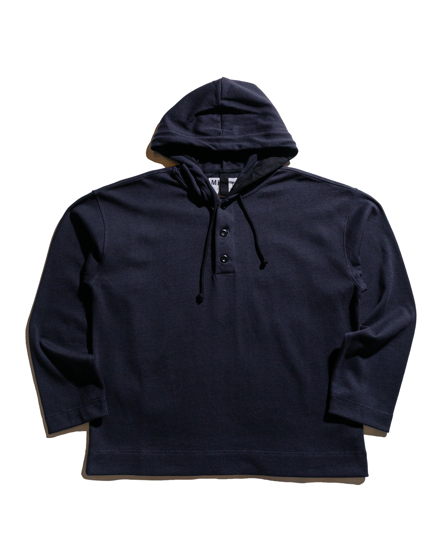 MHL Button Hoodie Open End Jersey Ink