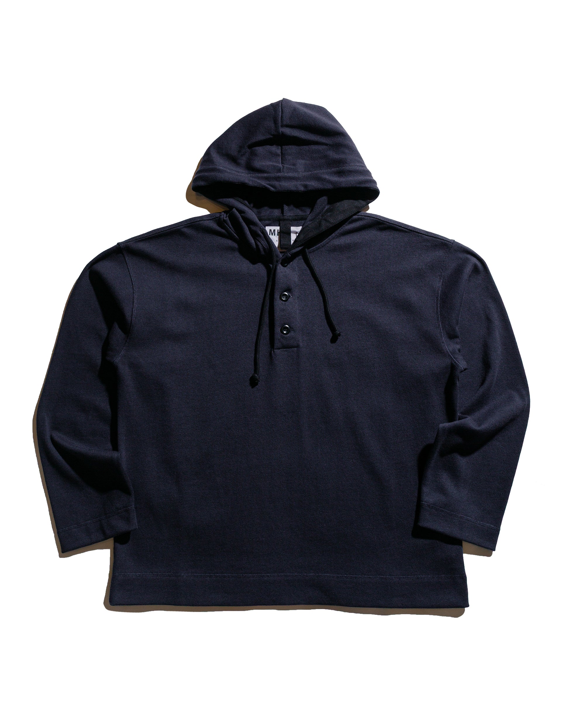 MHL Button Hoodie Open End Jersey Ink