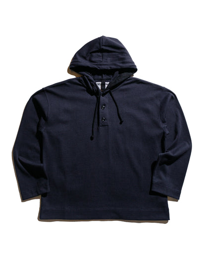 MHL Button Hoodie Open End Jersey Ink