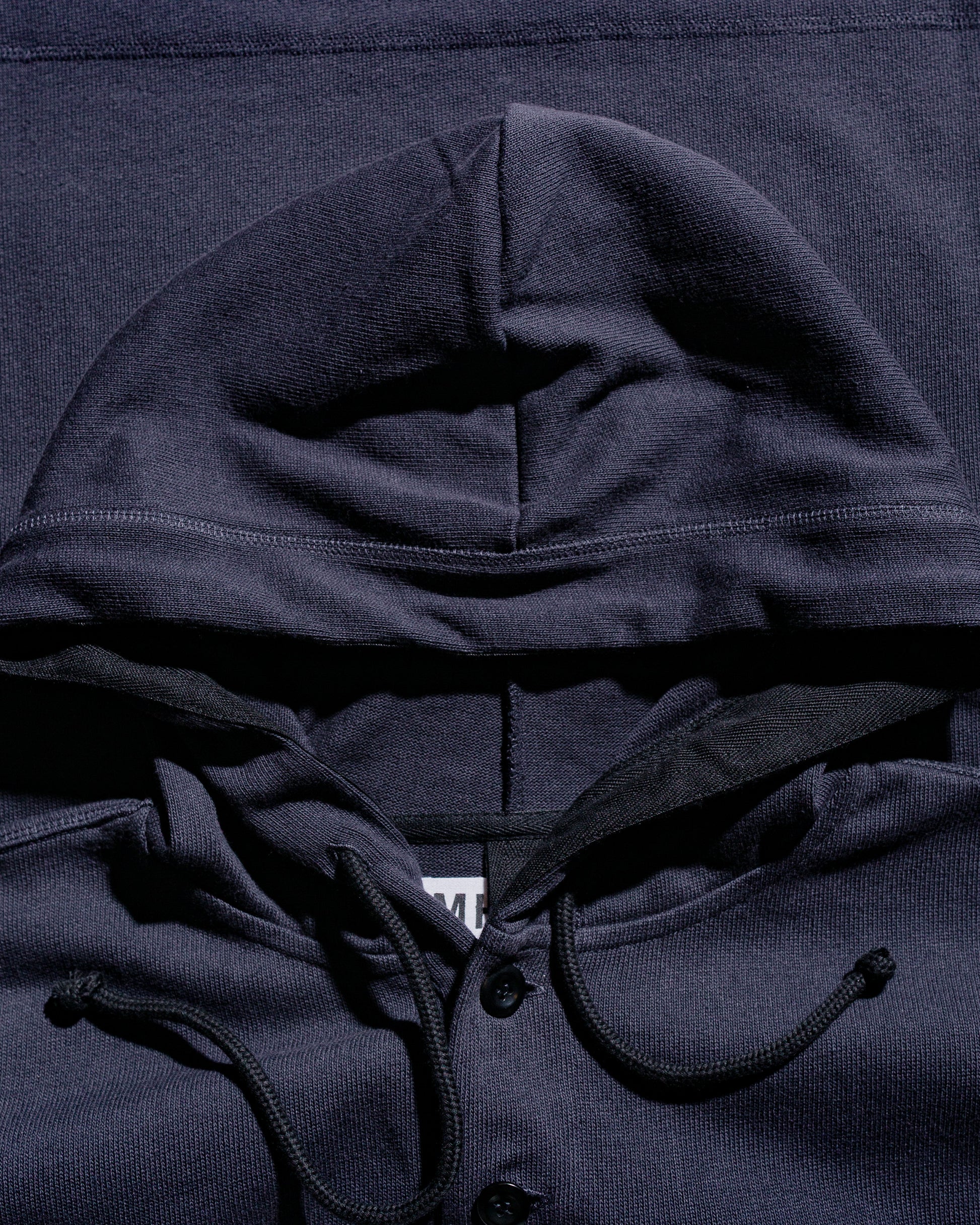 MHL Button Hoodie Open End Jersey Ink