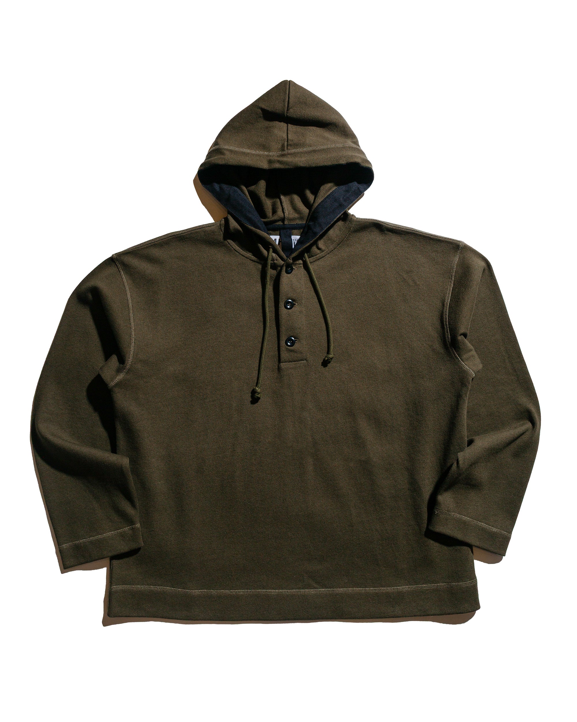 MHL Button Hoodie Open End Jersey Seaweed