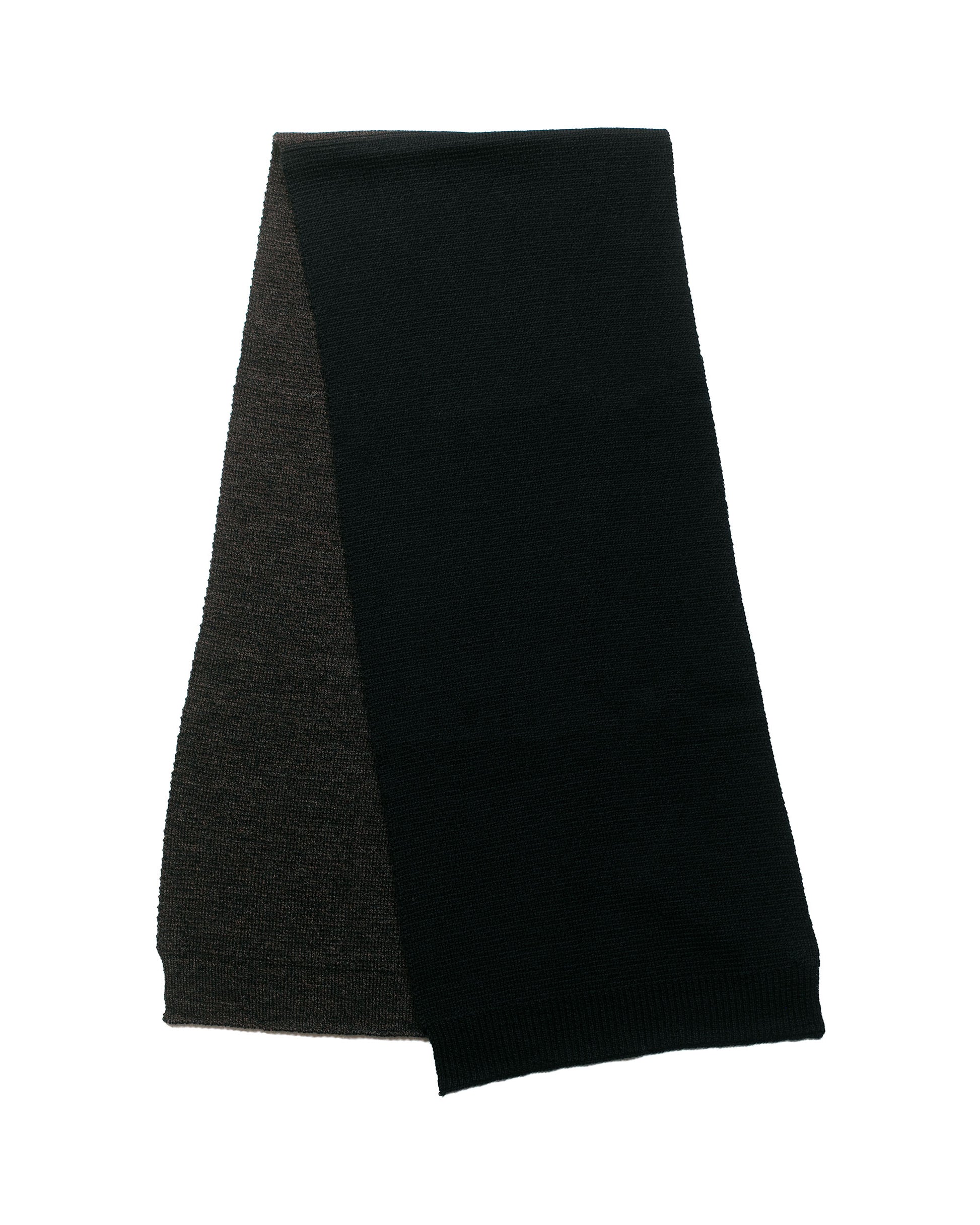 MHL Colour Block Scarf Utility Wool BrownBlack