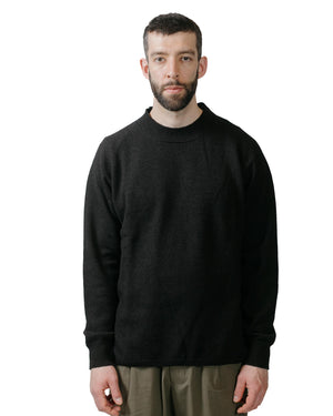 MHL Crew Neck Wool Cotton Carbon model front