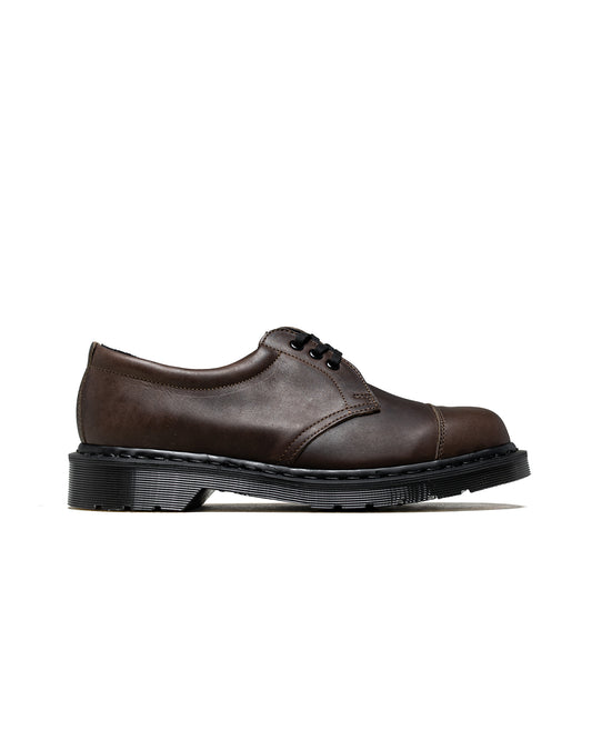 lost & found Margaret Howell MHL Dr. Martens 1461 Oxford Dark Brown Grained Oiled