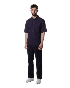MHL Dropped Pocket Trouser Soft Cotton Drill Faded Ink Model