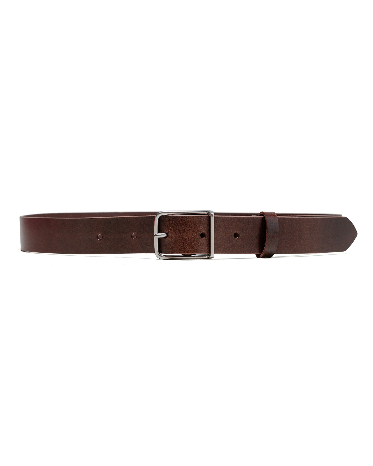 MHL Keeper Buckle Belt Leather Dark Brown