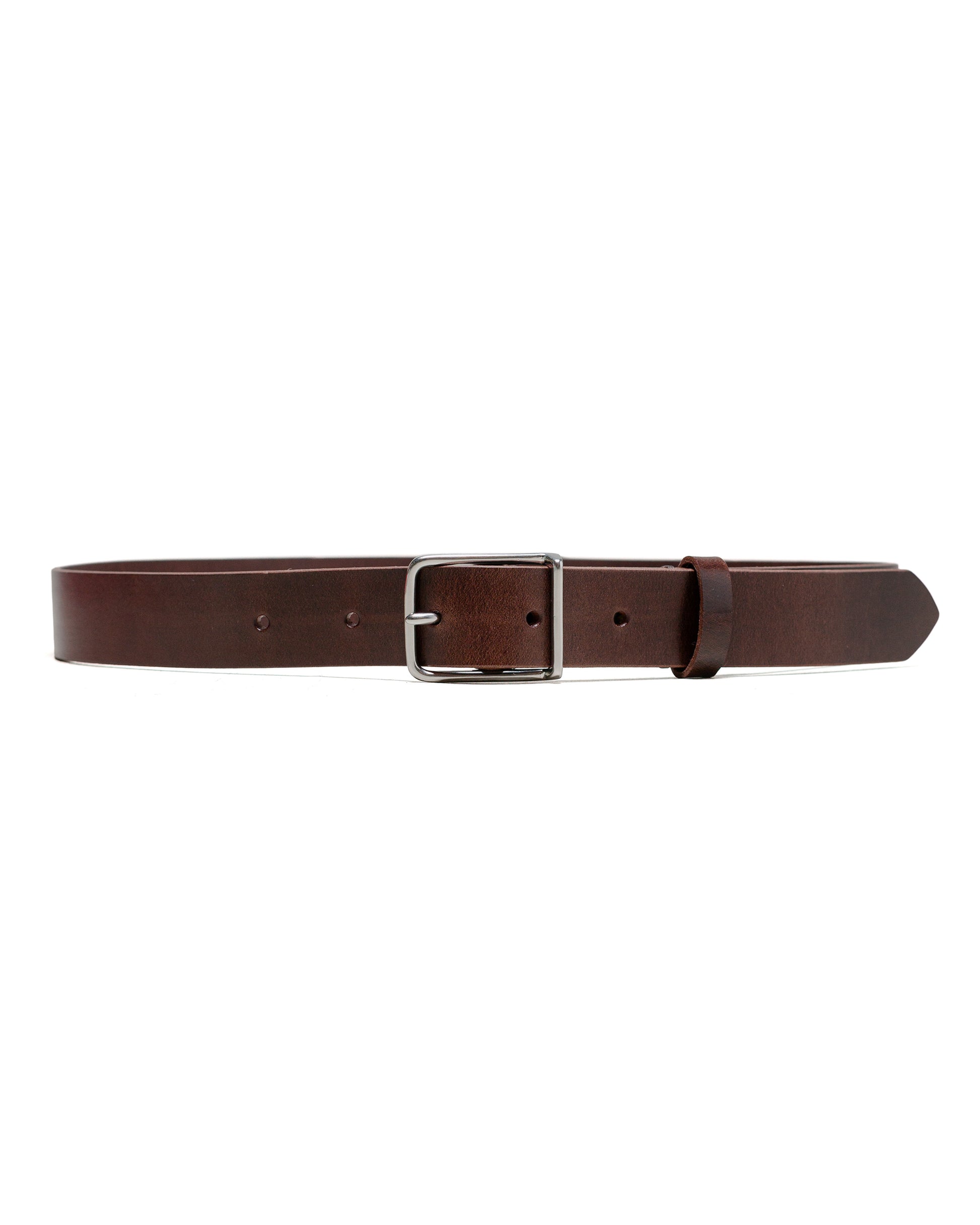 MHL Keeper Buckle Belt Leather Dark Brown