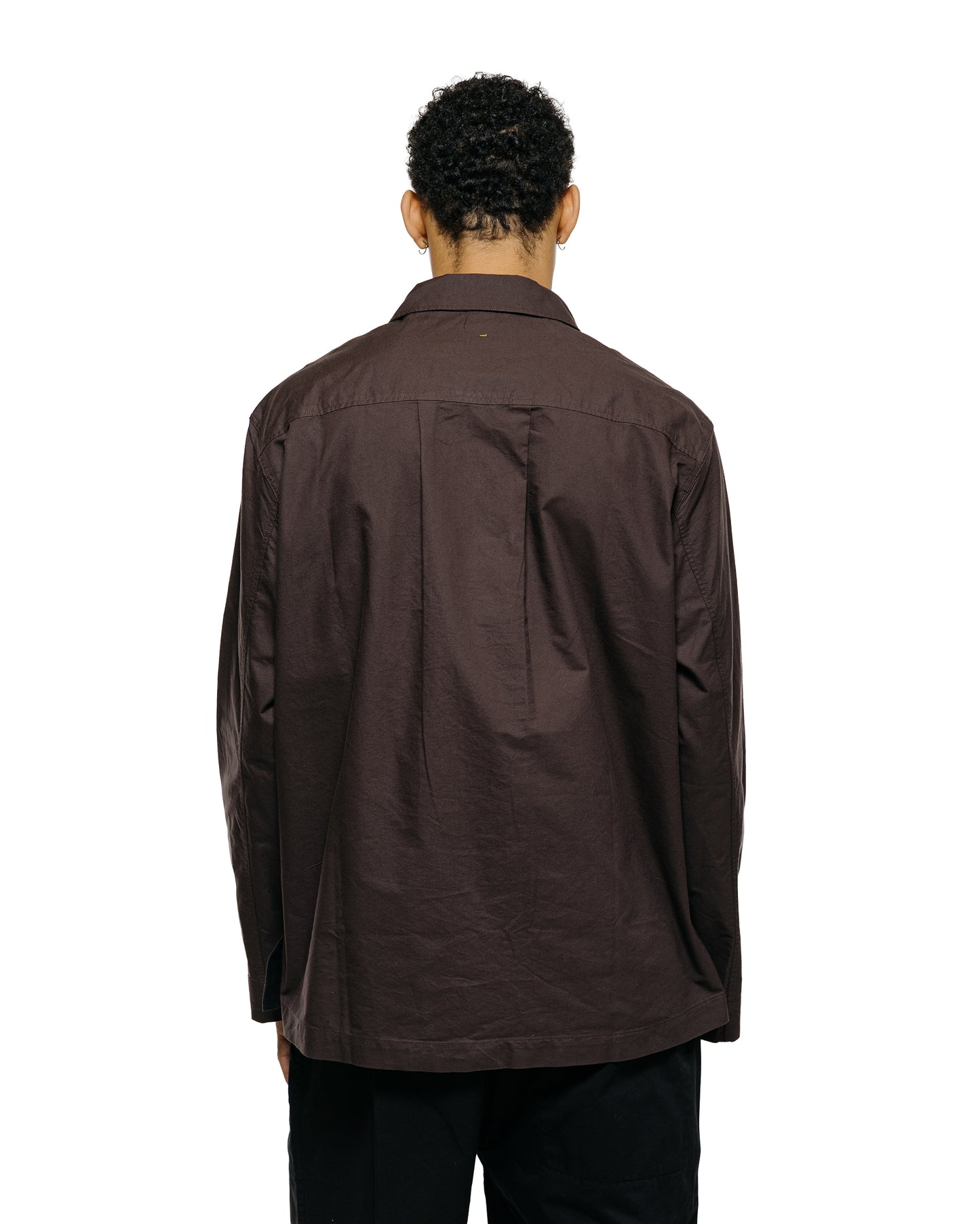 MHL Long Sleeve Half Zip Shirt Cotton Canvas Shirting Earth