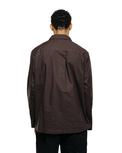 MHL Long Sleeve Half Zip Shirt Cotton Canvas Shirting Earth
